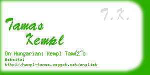 tamas kempl business card